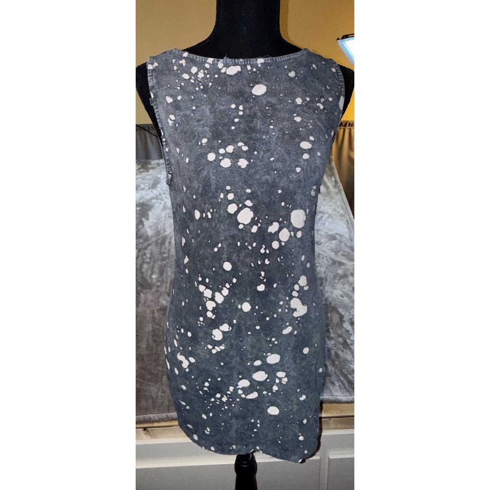BDG Urban Outfitters Mini Dress Women S Gray Splatter Acid Wash Excellent